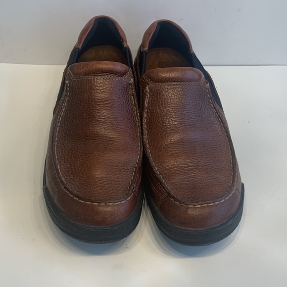 ECCO- Brown Loafers Genuine Leather slip ons - Picture 4 of 8